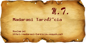 Madarasi Tarzícia névjegykártya